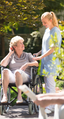 elderly woman smiling